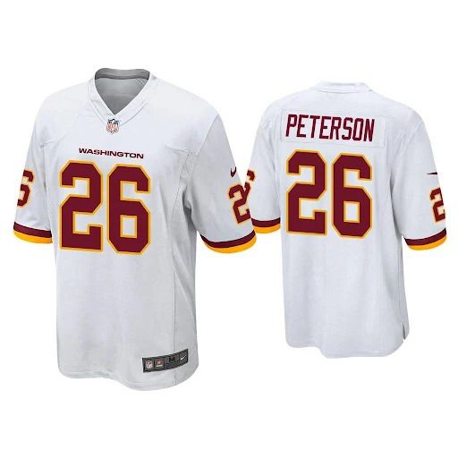 Men Washington Redskins 26 Adrian Peterson Nike White Retired Player Game NFL Jersey